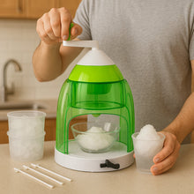 Manual Ice Crusher & Snow Cone Maker with Hand Crank