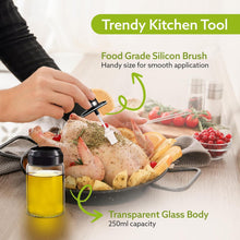 SleekServe Glass Oil Dispenser with Brush