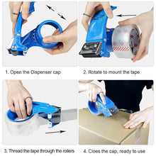 Metal Packing Tape Dispenser Cutter for Home Office use, Tape Dispenser for Stationary, Tape Cutter Packaging Tape