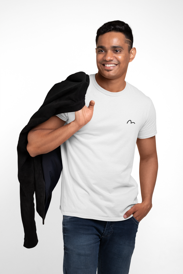 Mudo Round Neck T-shirt For Men, Cotton Fabric